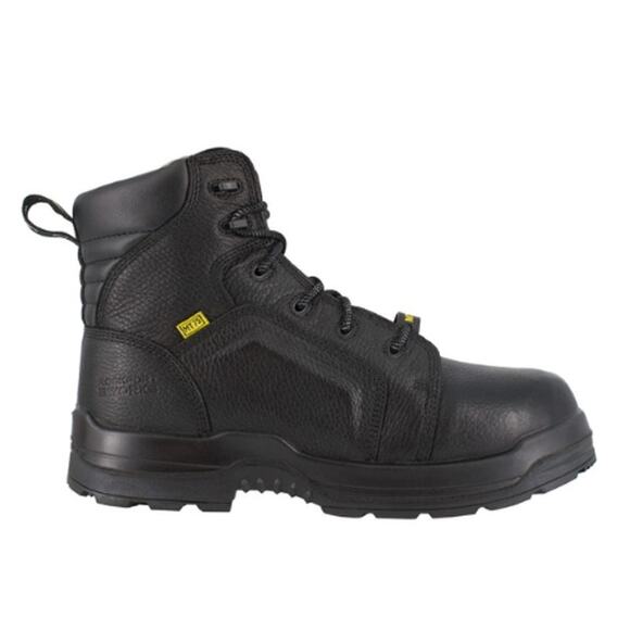 ROCKPORT WORKS Mens More Energy 6" Work Boot 12 WIDE Black Comp Toe EH SR NIB - Picture 1 of 9